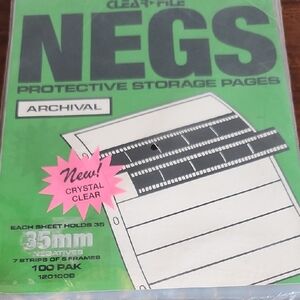 Vintage 35mm Negative Archival Storage Pages 100 Pack Sealed